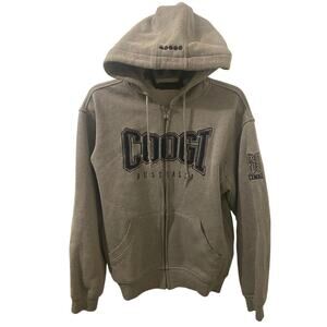 Y2K Vintage Coogi Gray Fleece Full Zip Hoodie Size Medium